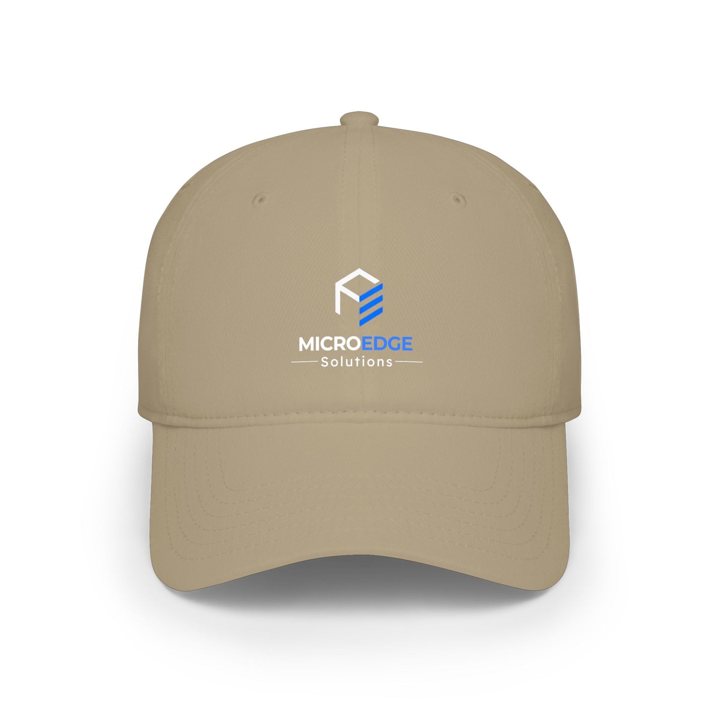 MicroEdge Solutions Low Profile Baseball Cap — White Logo