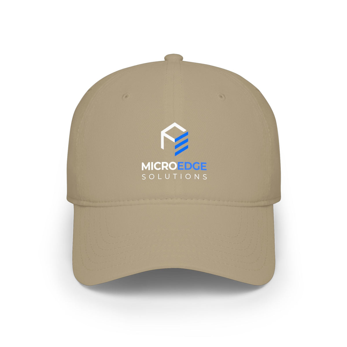 MicroEdge Solutions Low Profile Baseball Cap — White Logo