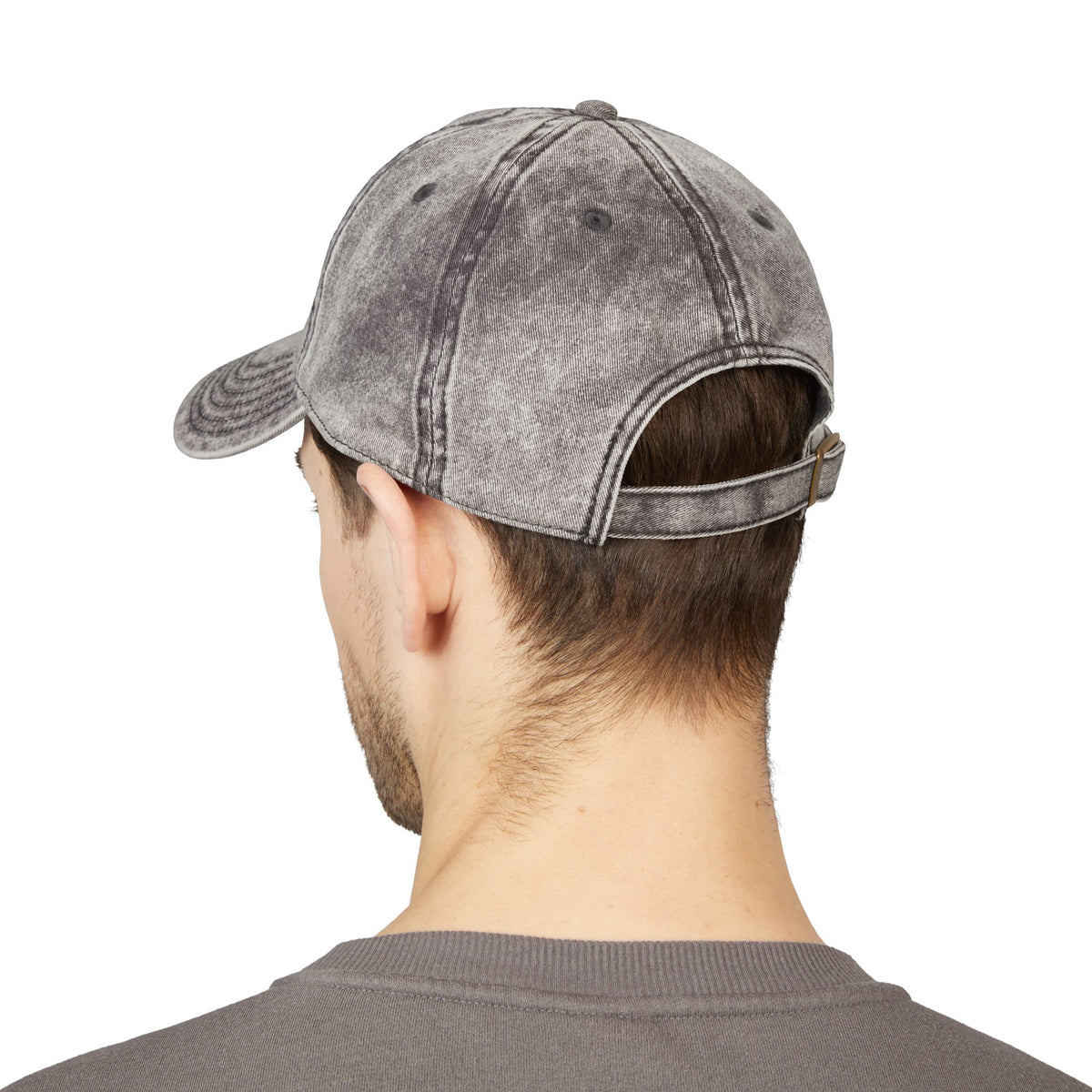 KCOMS Vintage Embroidered Cap — Retro Washed Baseball Hat with Blue Moon Logo
