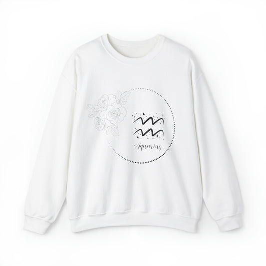 Aquarius Zodiac Wreath Sweatshirt