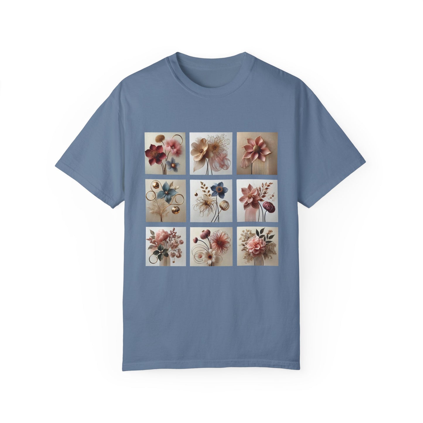 Floral Tile Shirt | Beautiful Flower Design Tee | Artistic Boho Style Top