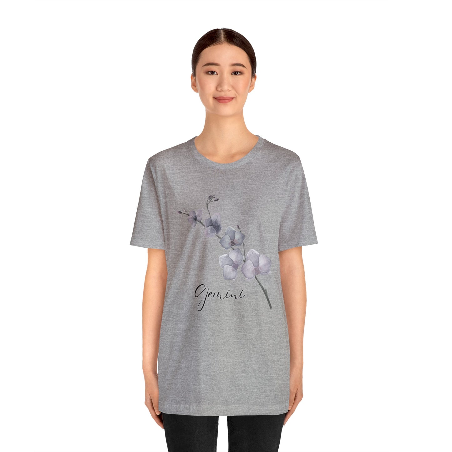 Gemini Orchid Zodiac Unisex Jersey Short Sleeve Tee