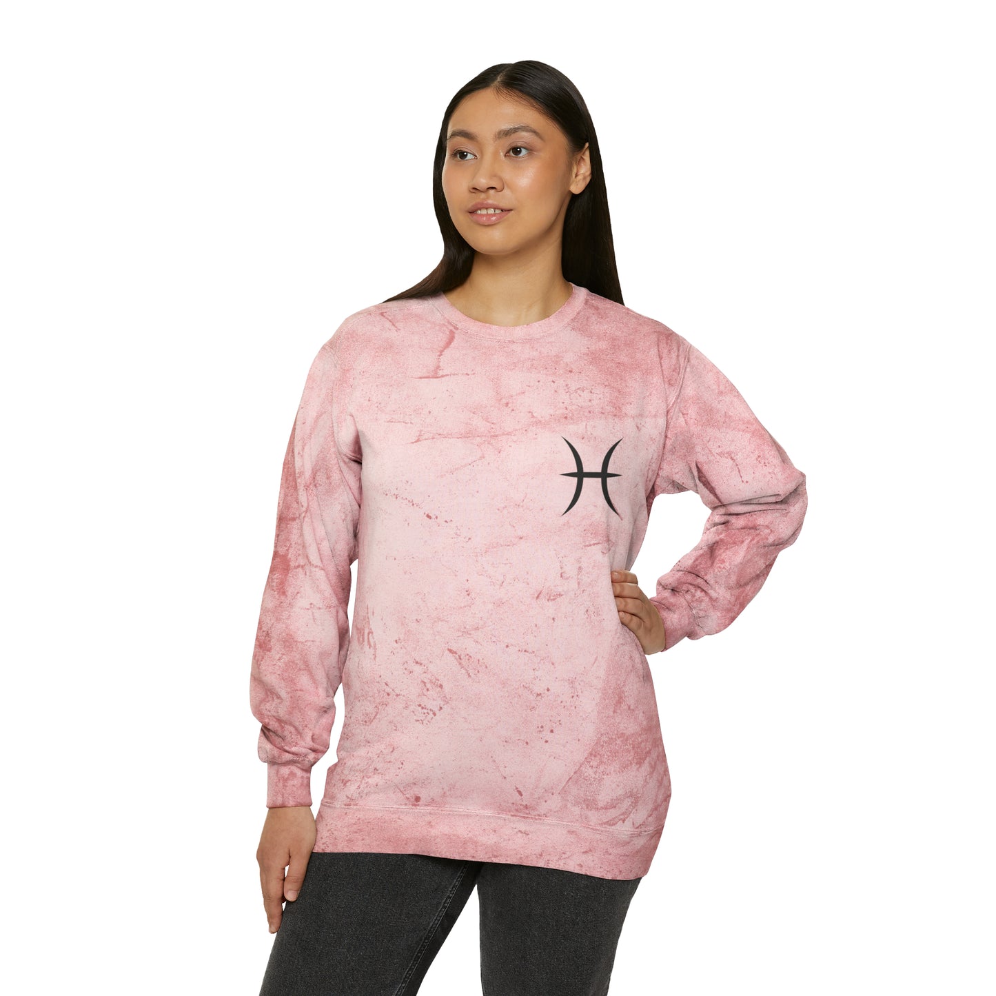 Pisces Zodiac Unisex Color Blast Crewneck Sweatshirt