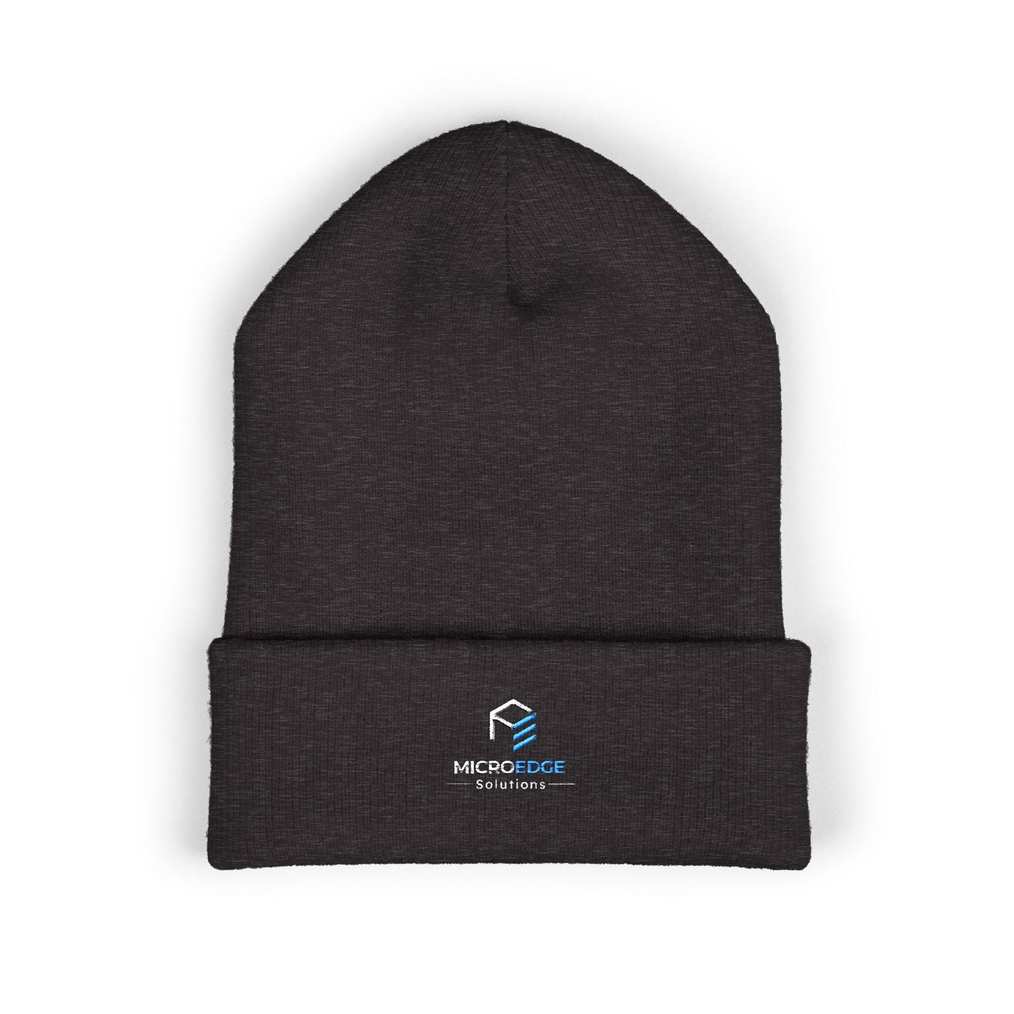 Embroidered Classic Cuff Beanie – MicroEdge Logo Knit Cap