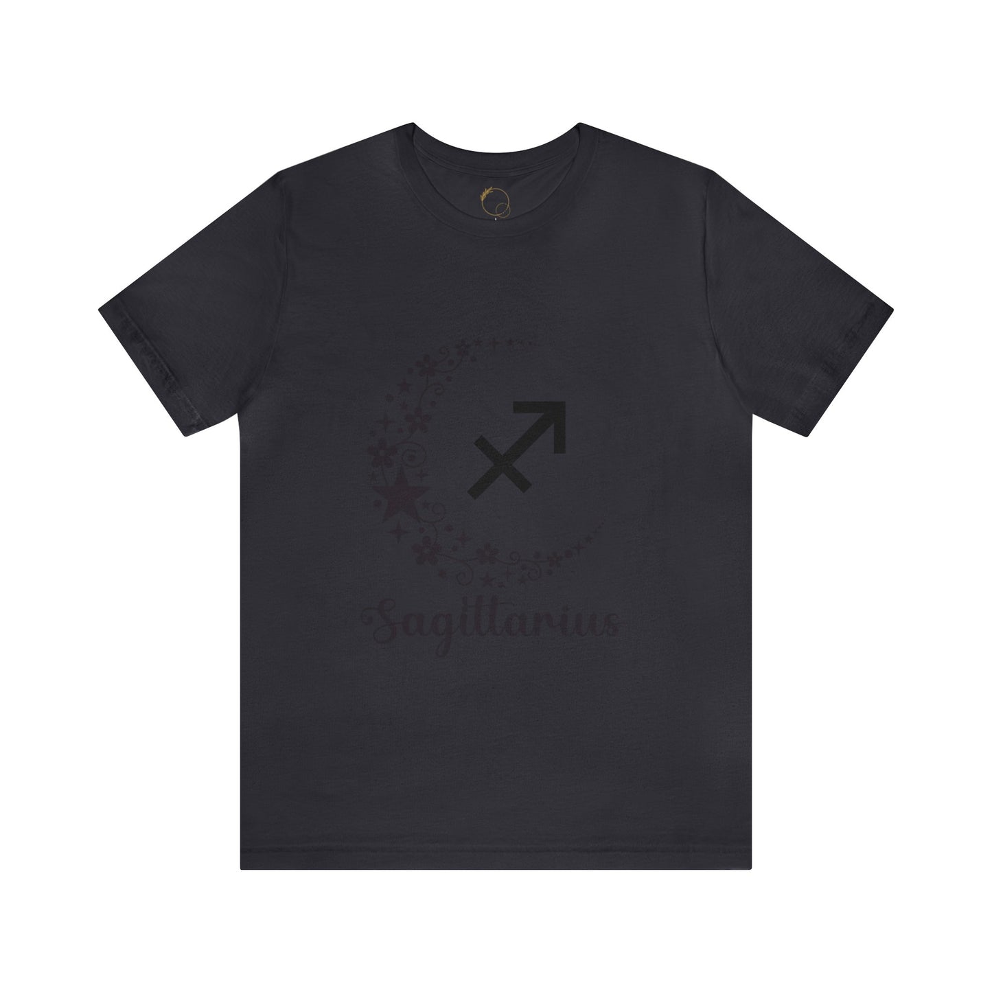 Sagittarius Floral Moon Zodiac Unisex Jersey Short Sleeve Tee