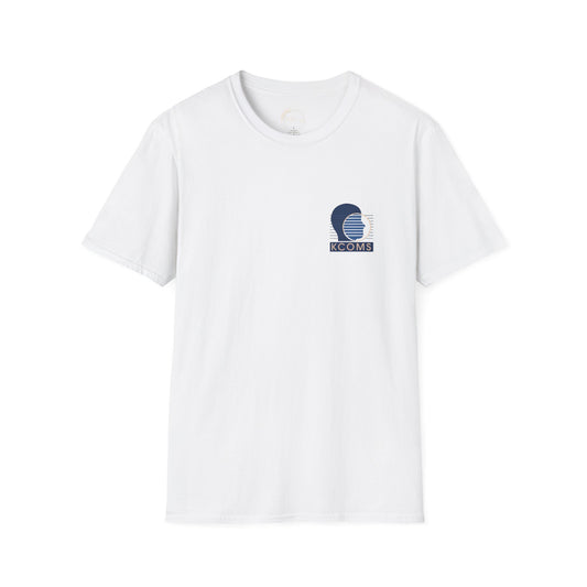 KCOMS Retro Surf Badge T-Shirt — 'Seas the Day' Coastal Graphic Tee