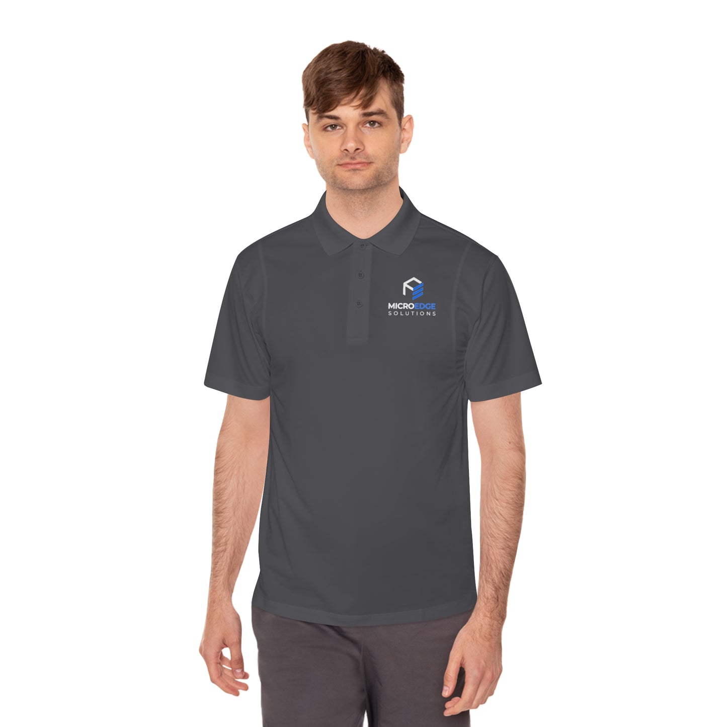 MicroEdge Logo Polo Shirt - White Logo