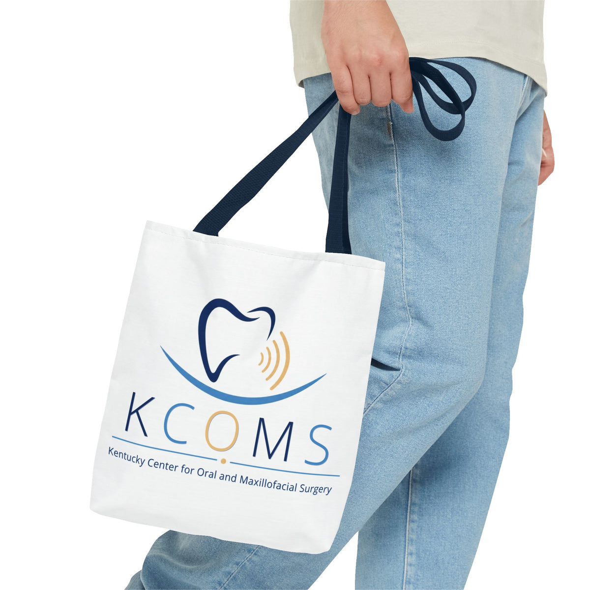 KCOMS Logo Tote Bag - Kentucky Center for Oral & Maxillofacial Surgery Branded Cotton Tote