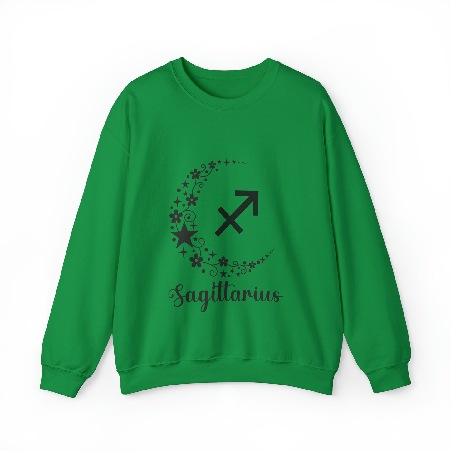 Sagittarius Floral Moon Zodiac Unisex Heavy Blend™ Crewneck Sweatshirt