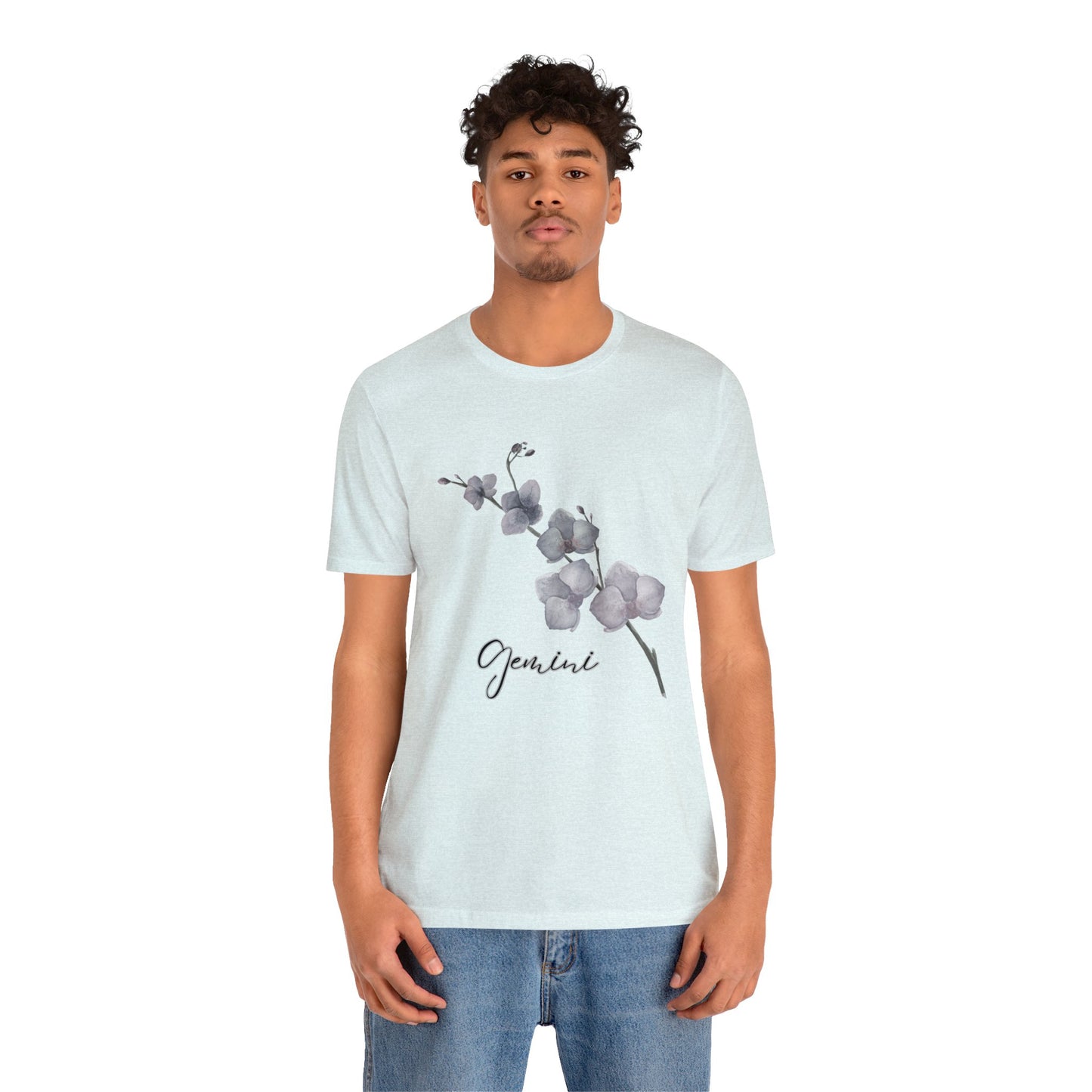 Gemini Orchid Zodiac Unisex Jersey Short Sleeve Tee