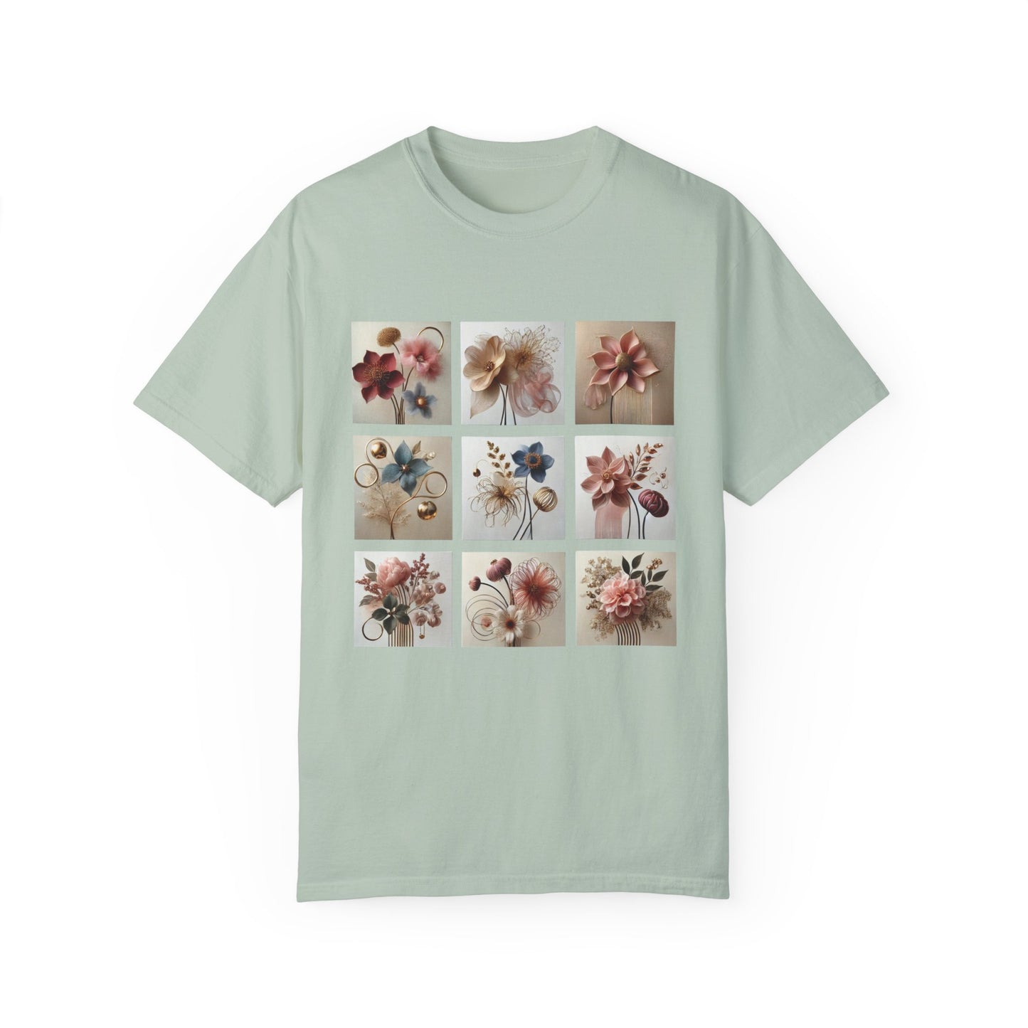 Floral Tile Shirt | Beautiful Flower Design Tee | Artistic Boho Style Top