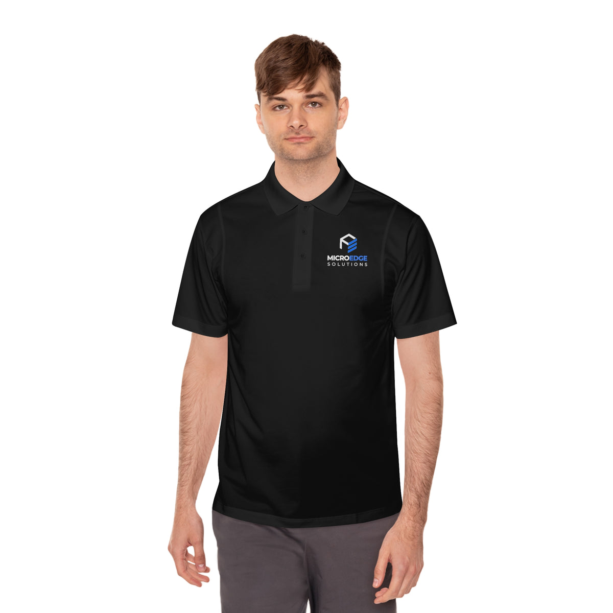 MicroEdge Logo Polo Shirt - White Logo