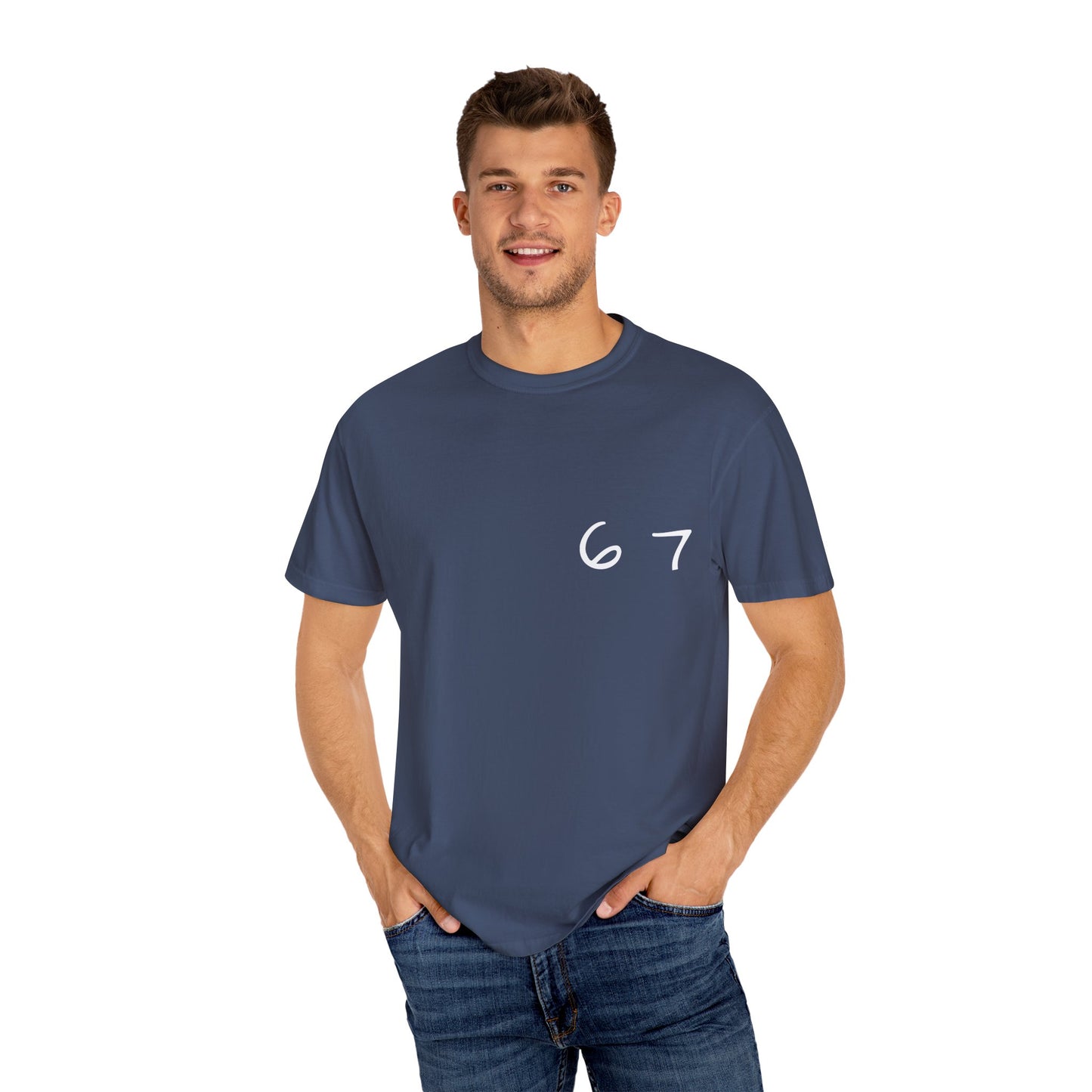 Six Seven Tee 6-7 Meme Shirt  Viral TikTok Trend  Comfort Colors Unisex Tee  Gen Z Slang Graphic Tee (White Print)