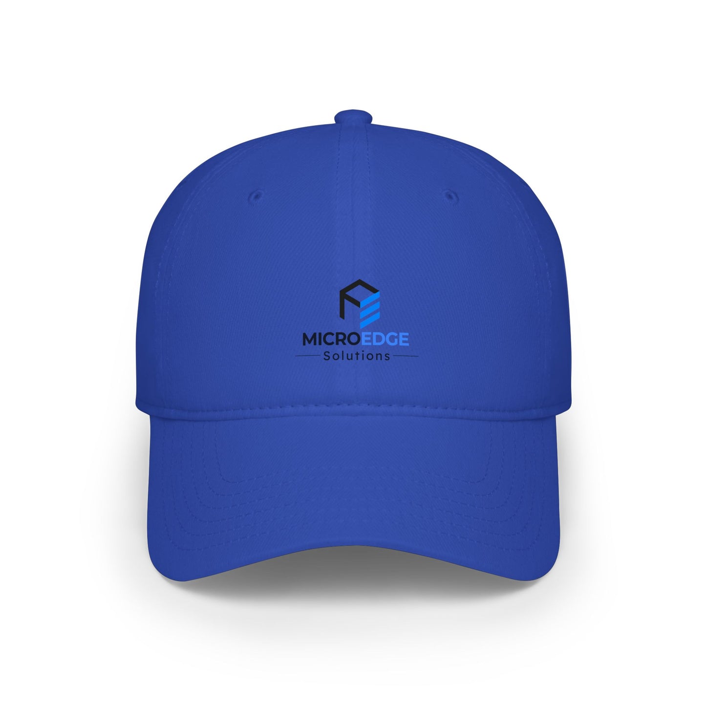 MicroEdge Solutions Low Profile Baseball Cap — Black Logo