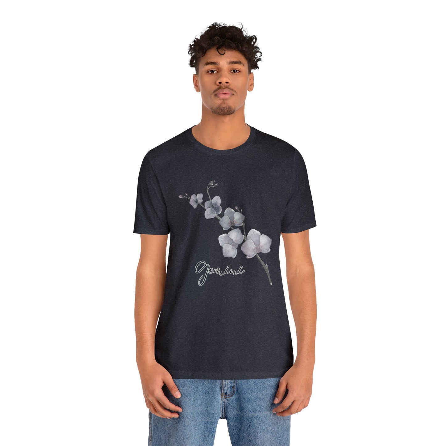 Gemini Orchid Zodiac Unisex Jersey Short Sleeve Tee