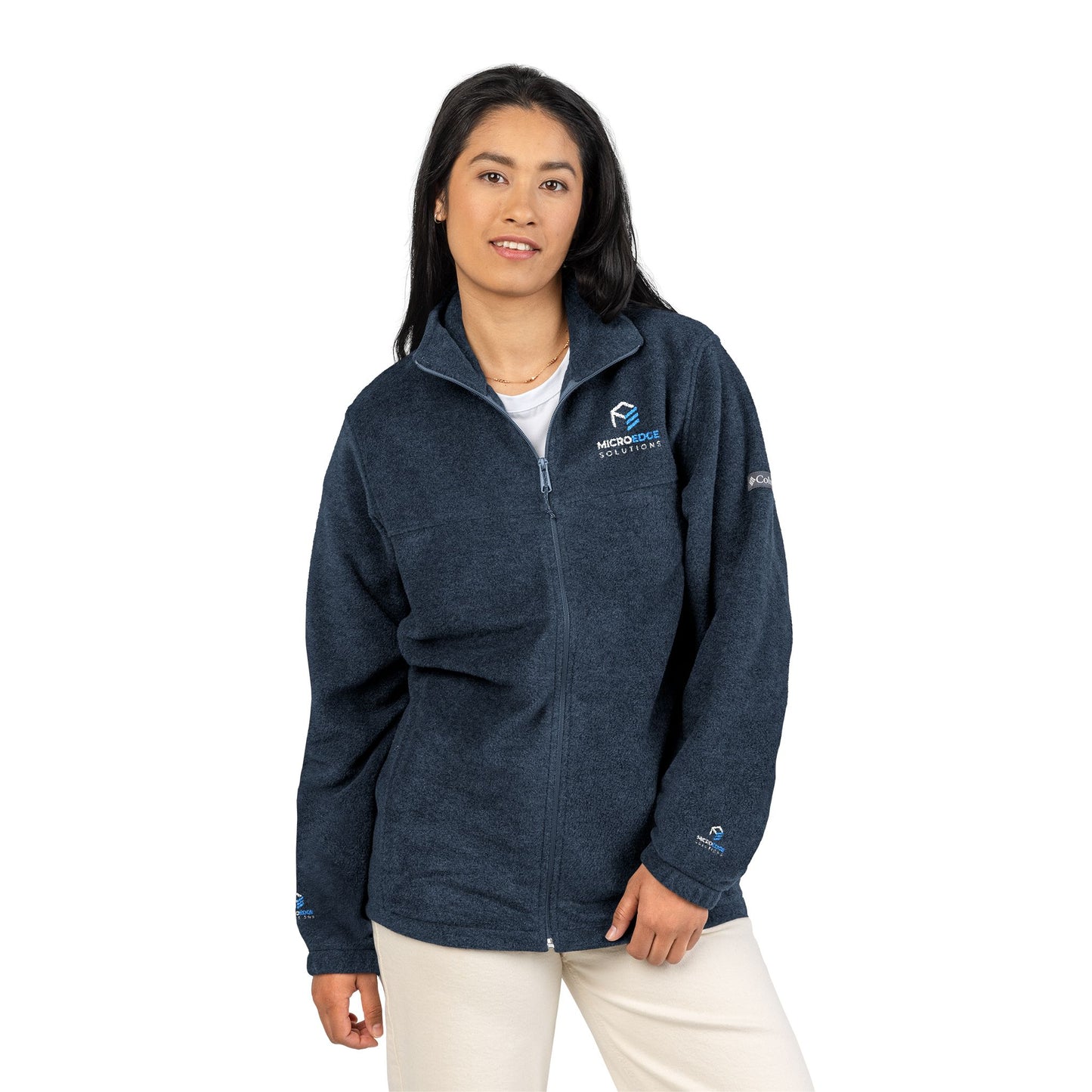 MicroEdge Embroidered Columbia Fleece Jacket Zip-Up