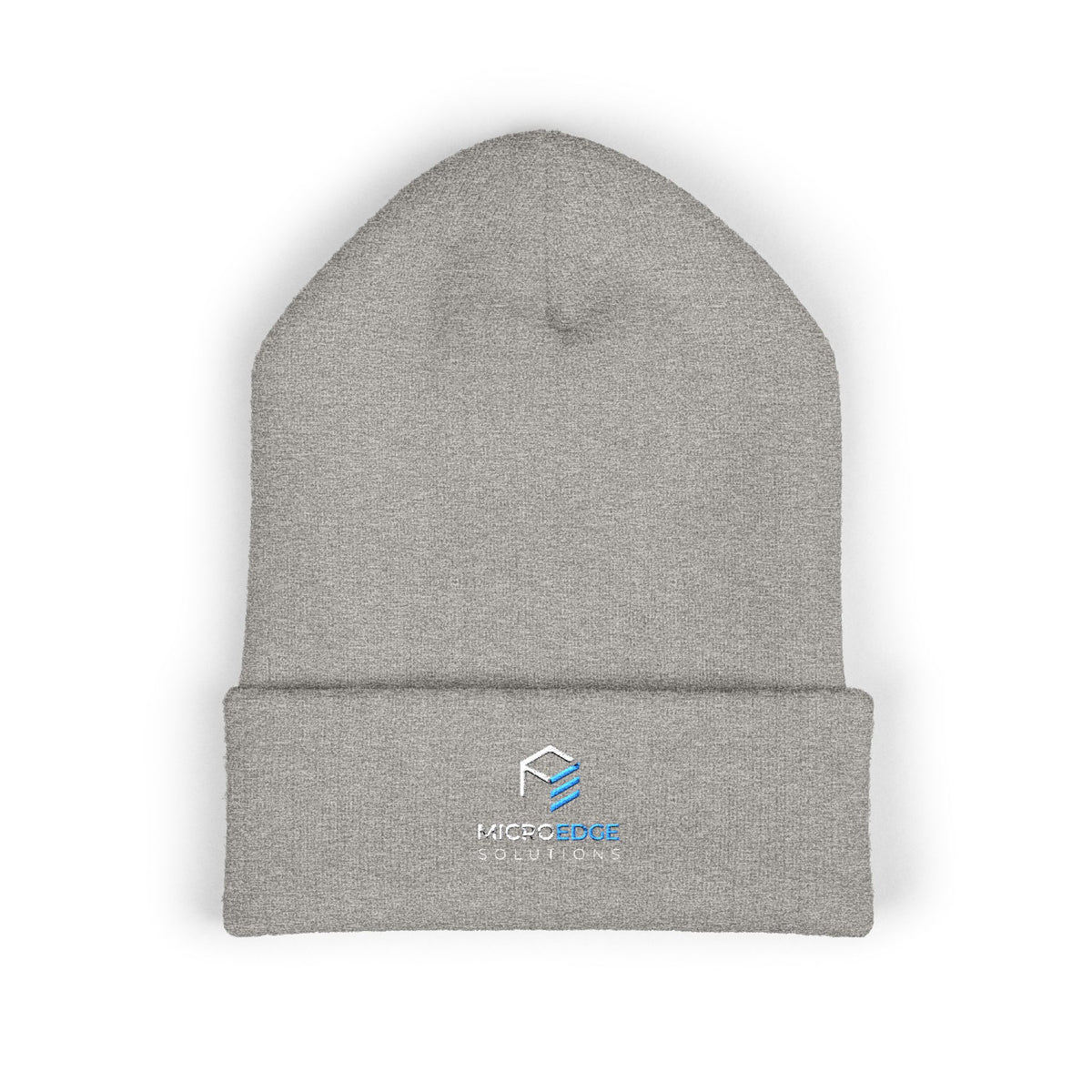 Embroidered Classic Cuff Beanie – MicroEdge Logo Knit Cap