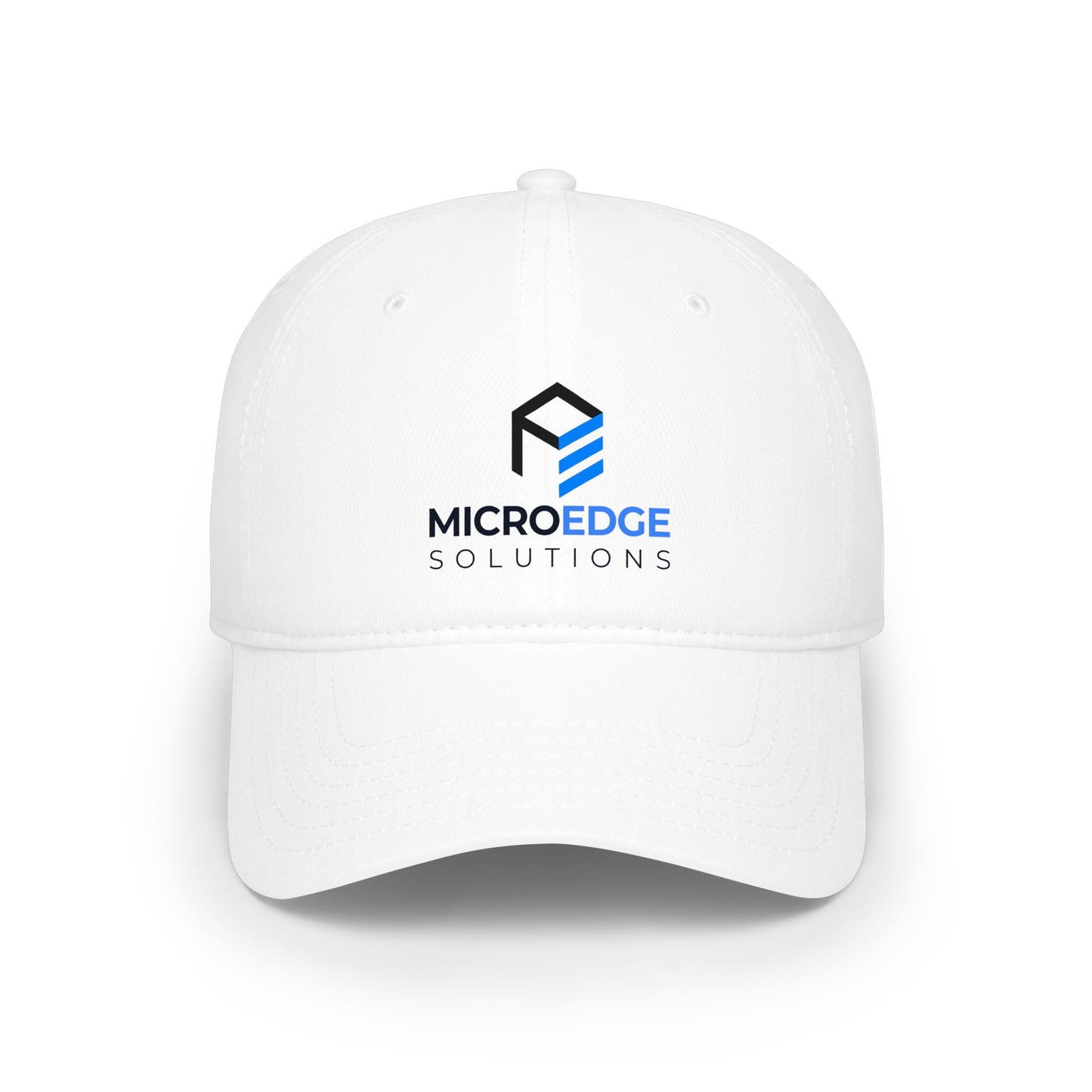 MicroEdge Solutions Low Profile Baseball Cap — Black Logo