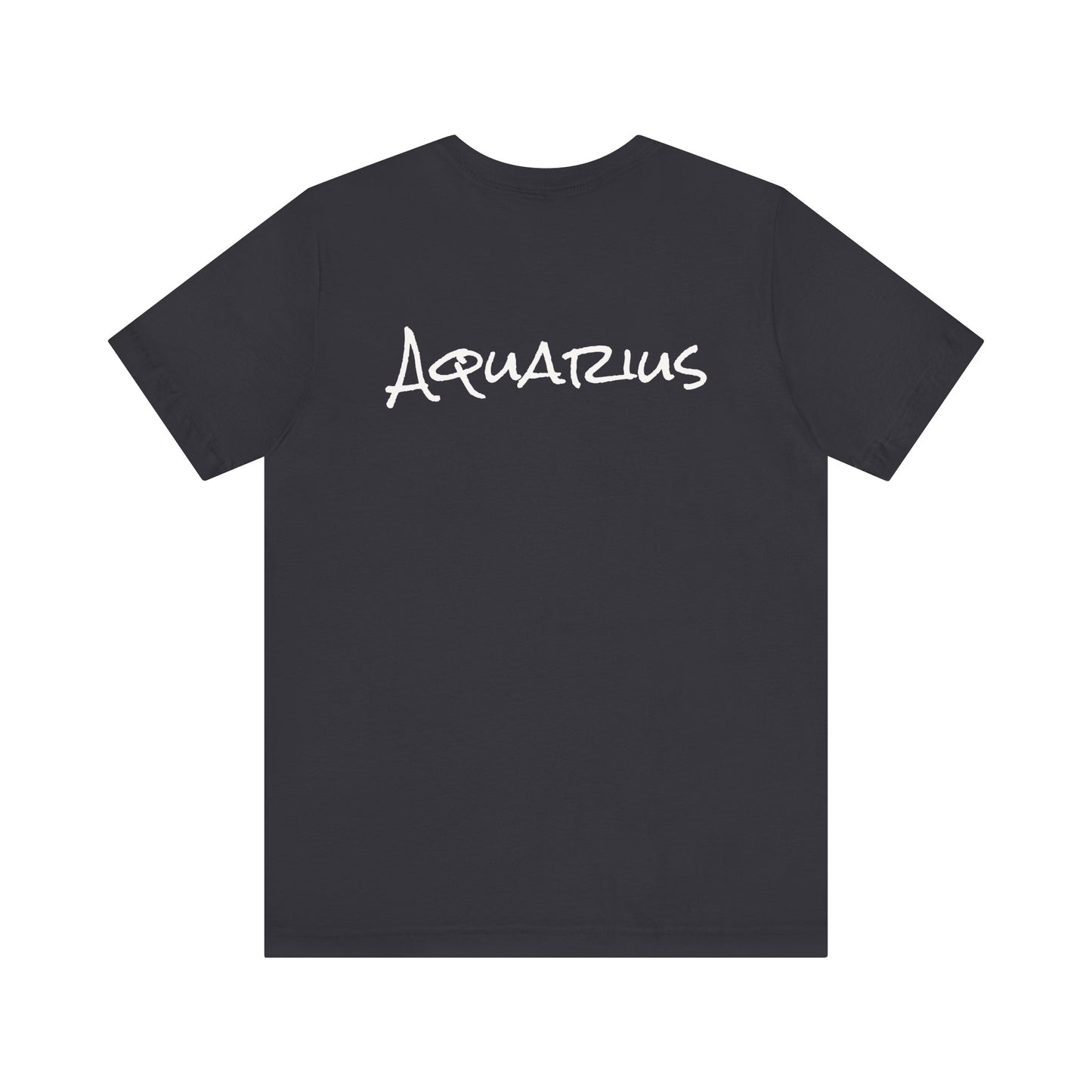 Spooky Aquarius Zodiac Shirt Water Bearer with Graveyard and Pumpkin Dark Astrology Tee for Anytime or Halloween Style Distress