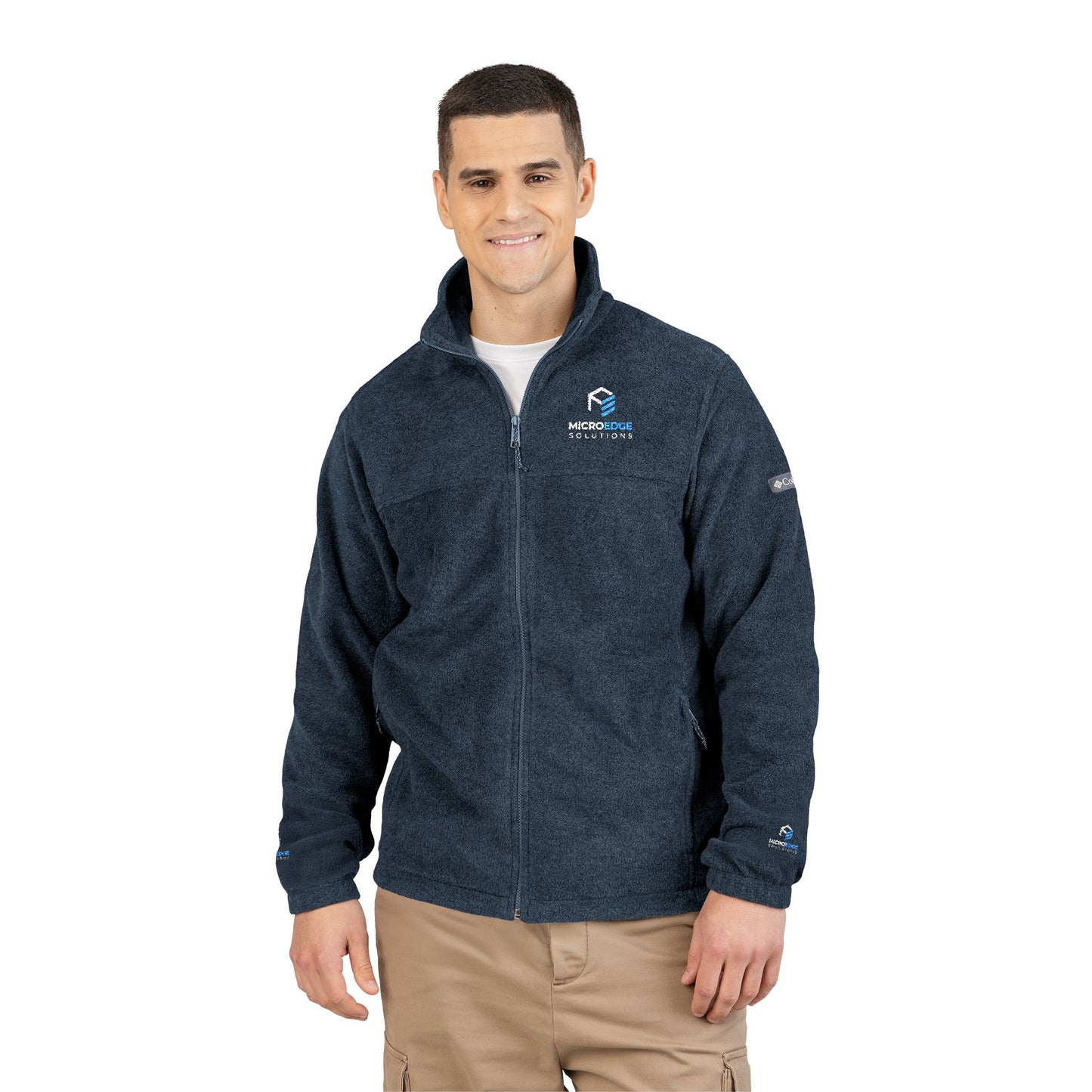 MicroEdge Embroidered Columbia Fleece Jacket Zip-Up