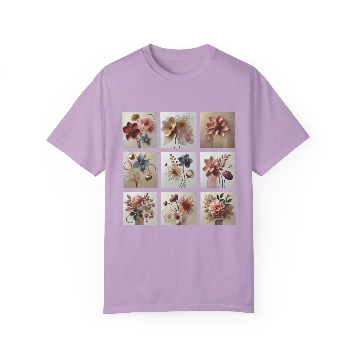 Floral Tile Shirt | Beautiful Flower Design Tee | Artistic Boho Style Top