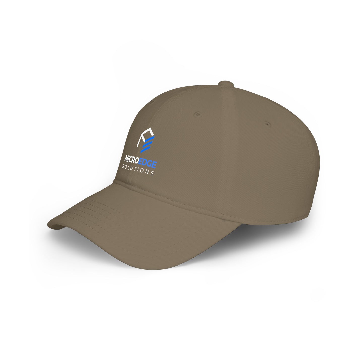 MicroEdge Solutions Low Profile Baseball Cap — White Logo