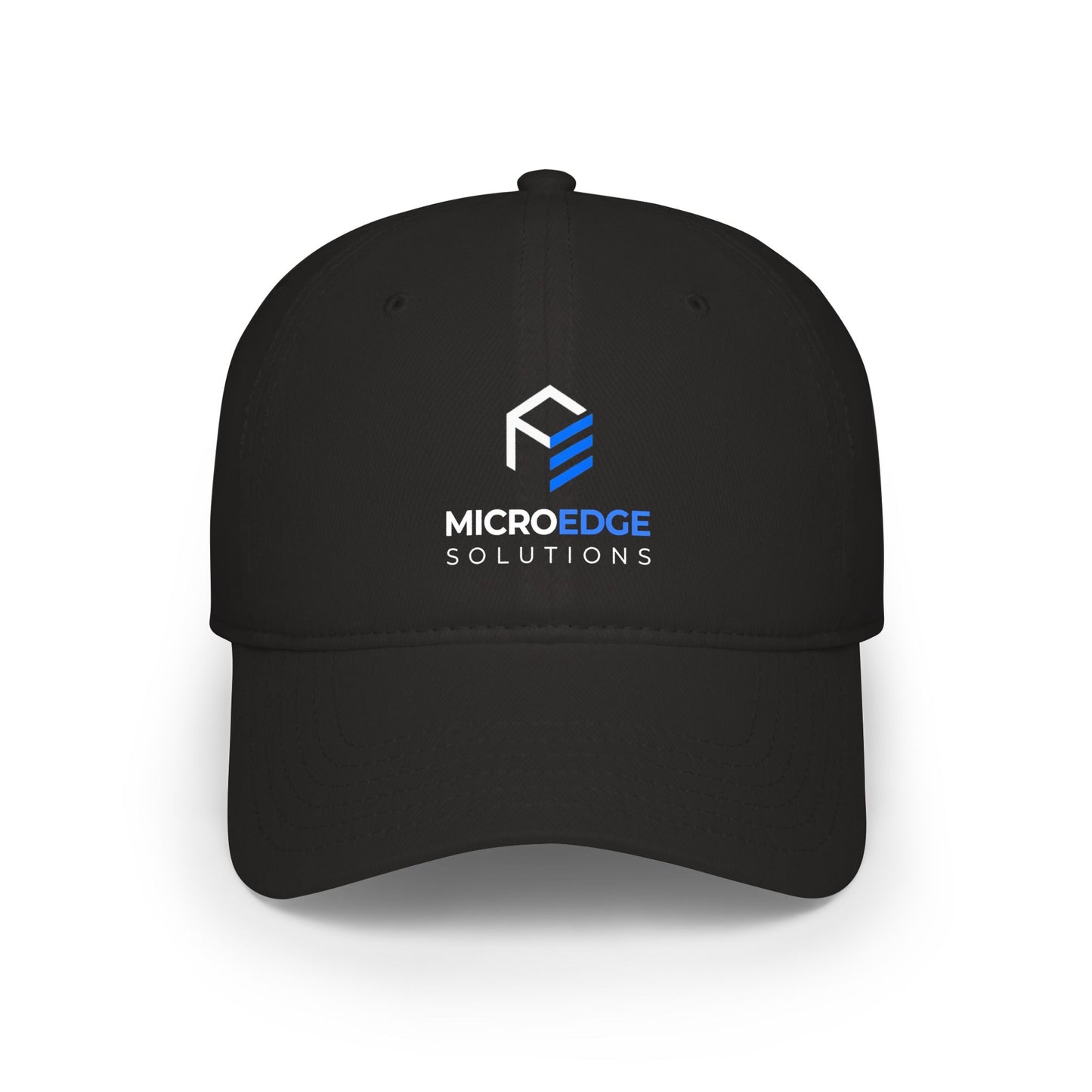 MicroEdge Solutions Low Profile Baseball Cap — White Logo