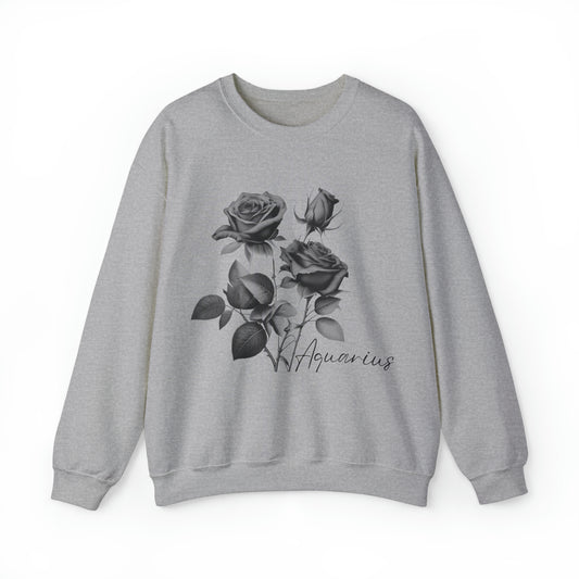 Aquarius Rose Unisex Heavy Blend Crewneck Sweatshirt