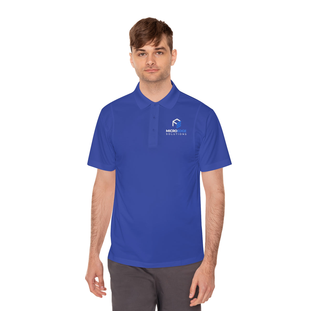 MicroEdge Logo Polo Shirt - White Logo