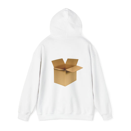Cardboard Box Graphic Hoodie Soft Comfortable Hoodie with Unique Minimalist Design Perfect for Casual Everyday Style