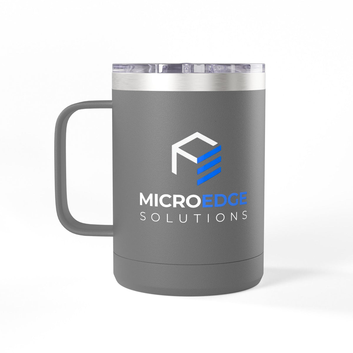 MicroEdge Solutions 15oz Insulated Coffee Tumbler - Logo Stainless Steel Travel Mug