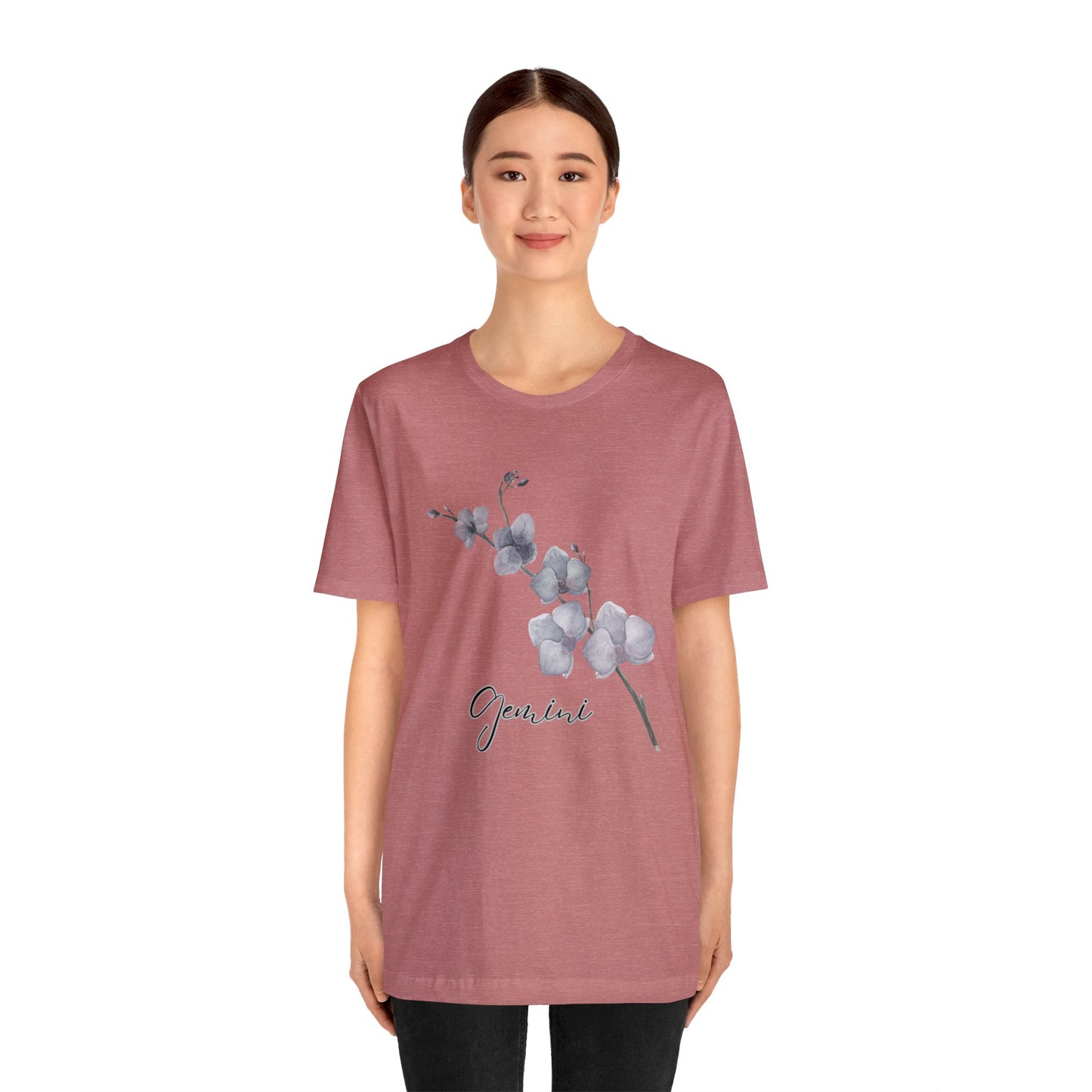 Gemini Orchid Zodiac Unisex Jersey Short Sleeve Tee