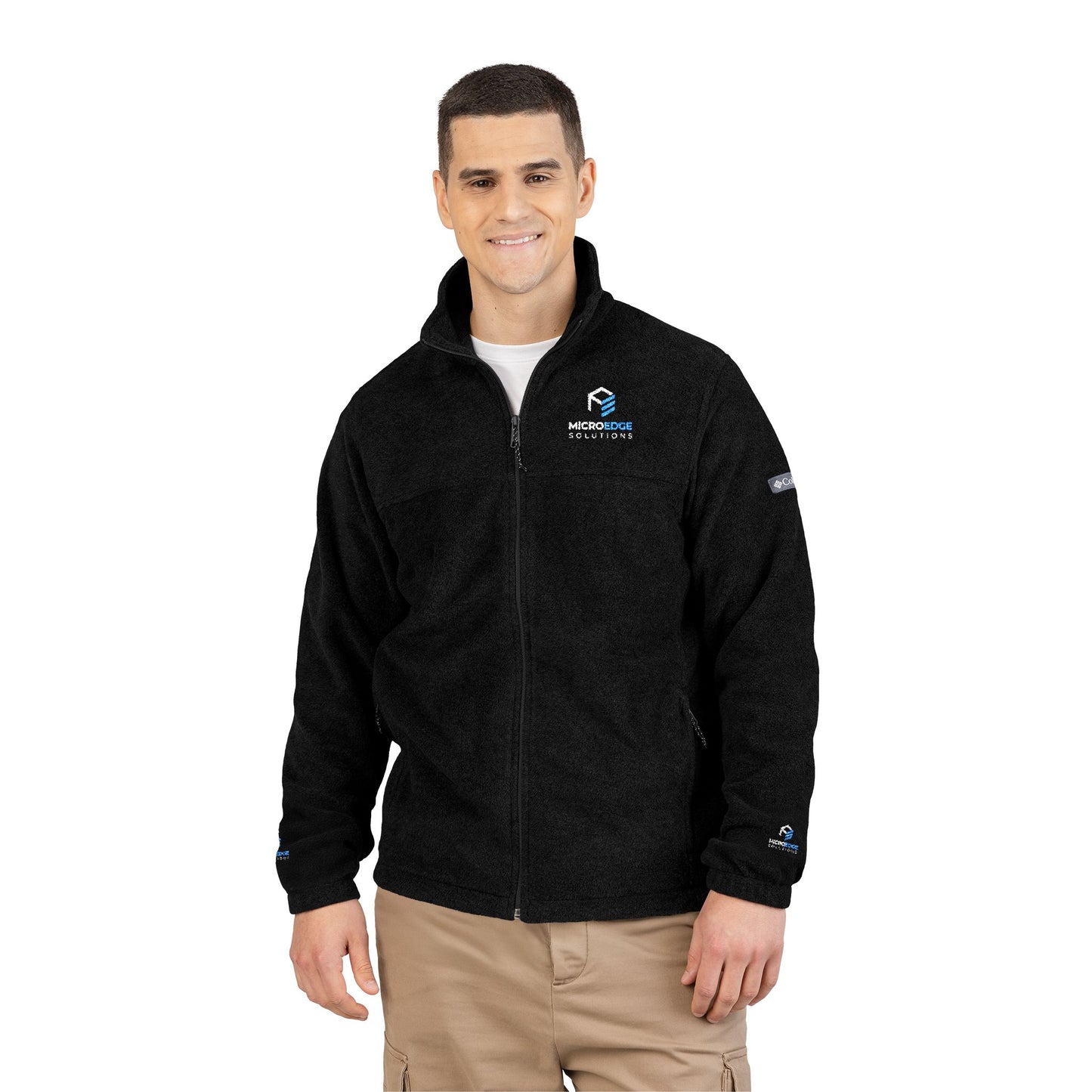 MicroEdge Embroidered Columbia Fleece Jacket Zip-Up
