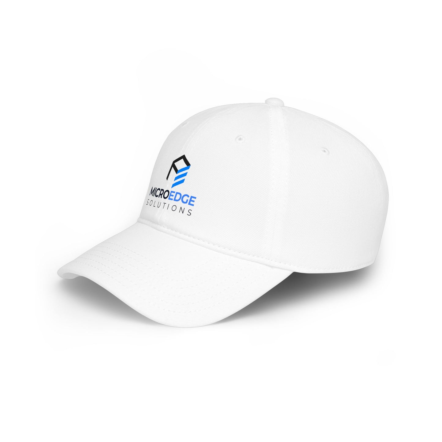 MicroEdge Solutions Low Profile Baseball Cap — Black Logo