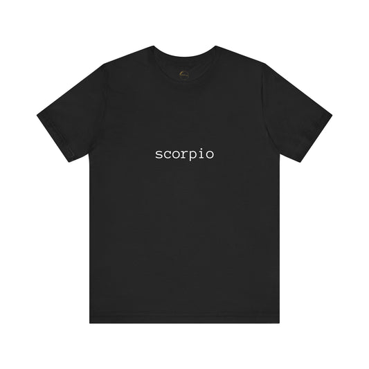 Scorpio Typewriter Zodiac Name T-Shirt