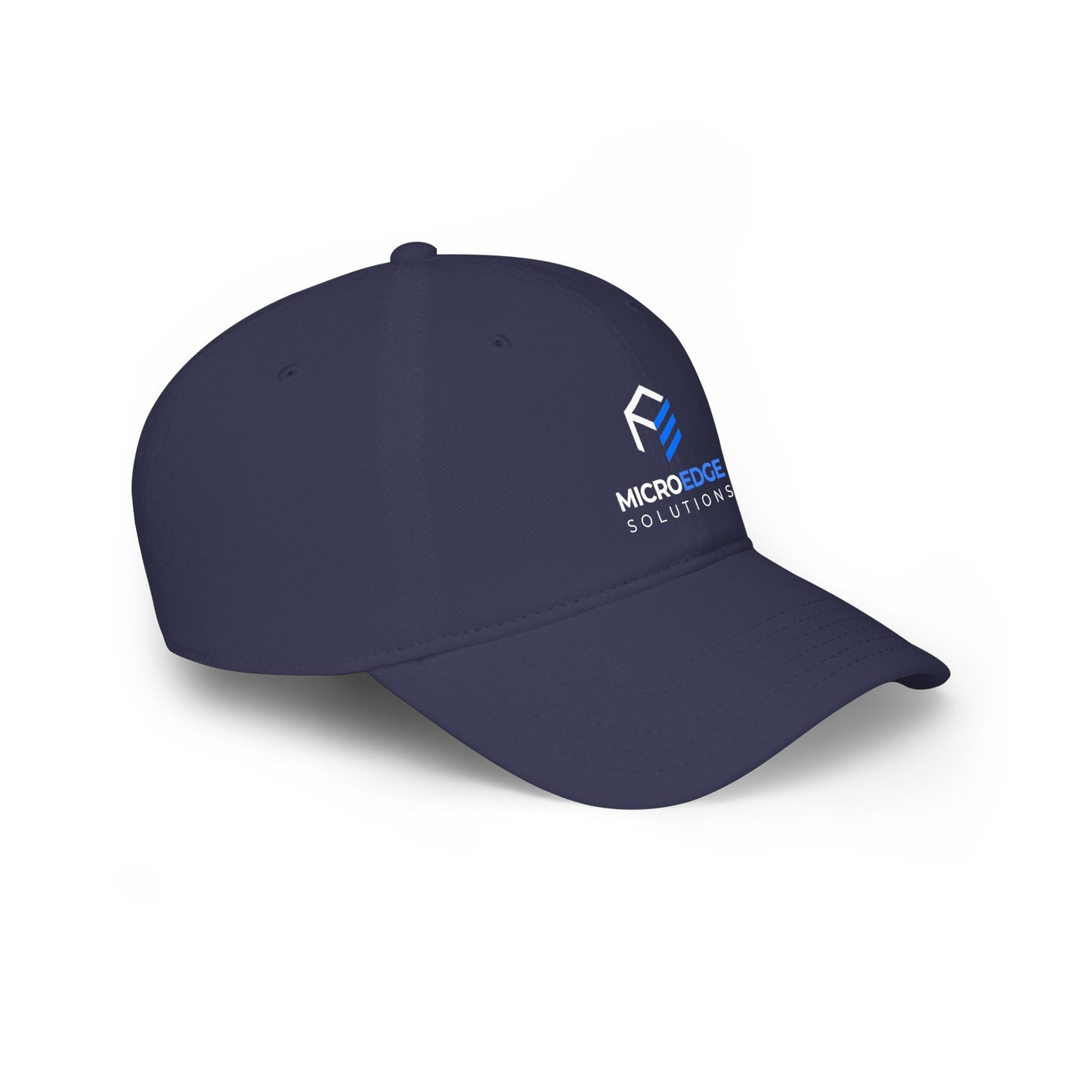 MicroEdge Solutions Low Profile Baseball Cap — White Logo
