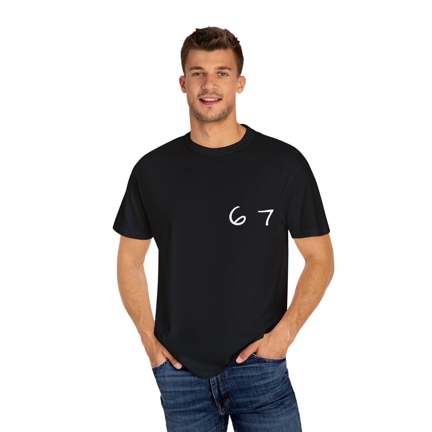 Six Seven Tee 6-7 Meme Shirt  Viral TikTok Trend  Comfort Colors Unisex Tee  Gen Z Slang Graphic Tee (White Print)