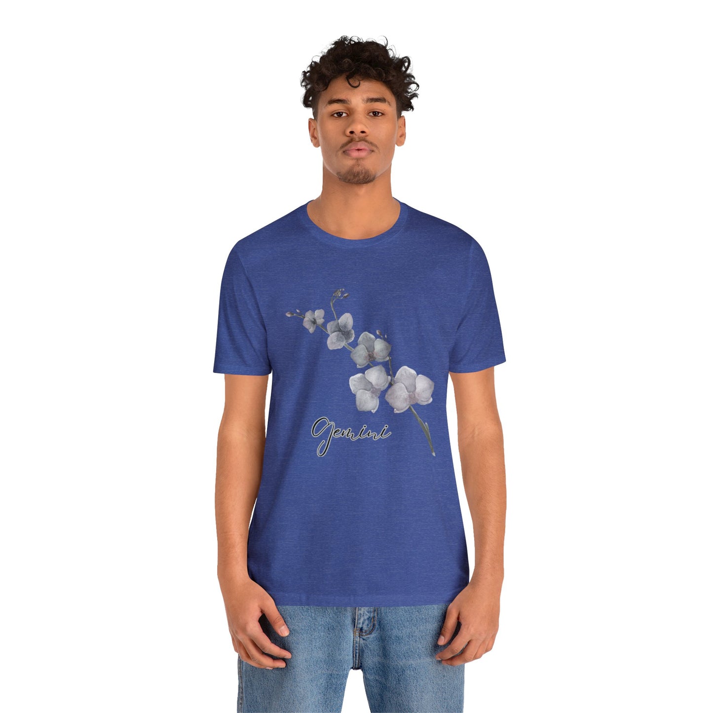 Gemini Orchid Zodiac Unisex Jersey Short Sleeve Tee