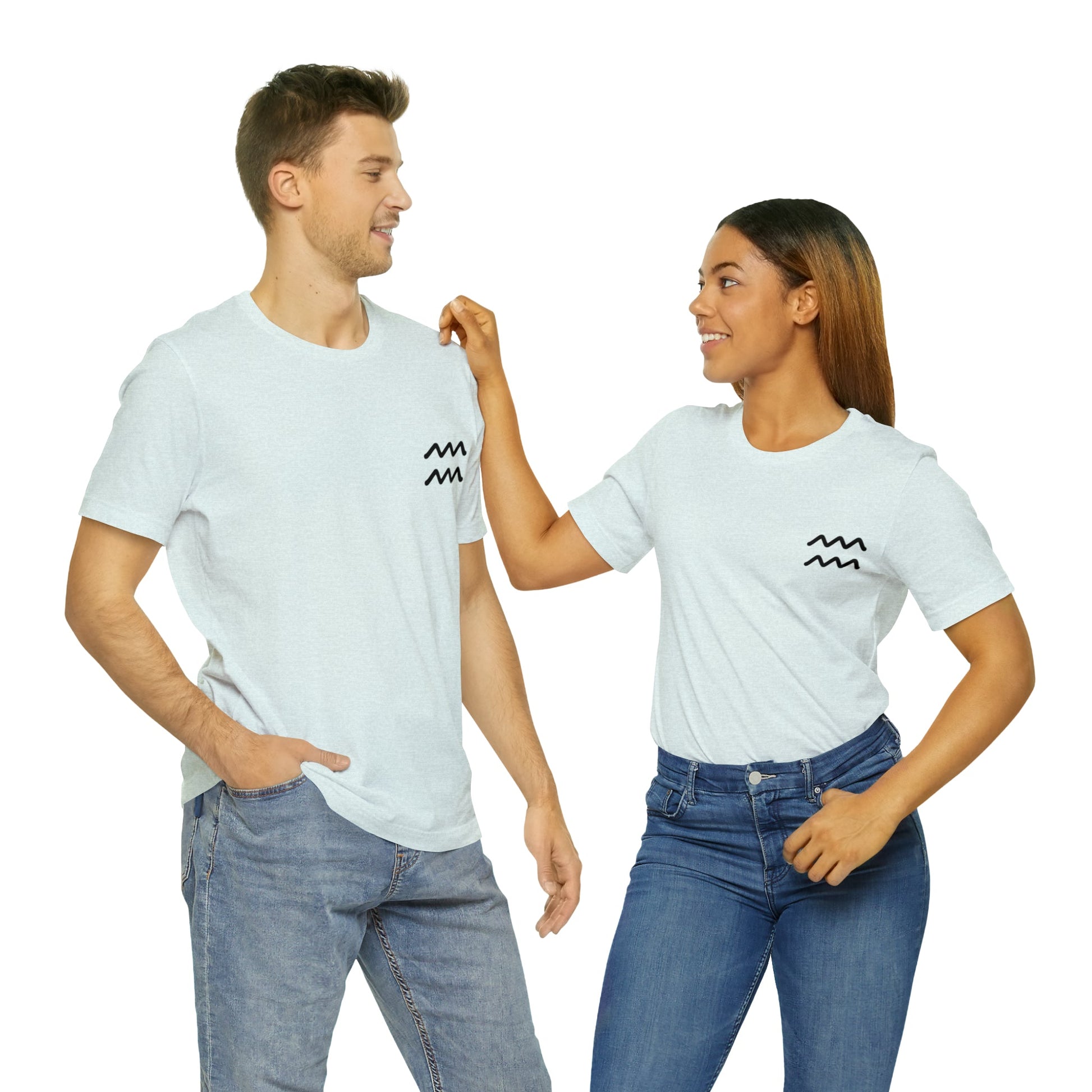 Aquarius Simple Unisex Jersey Short Sleeve Tee - Witcheasy