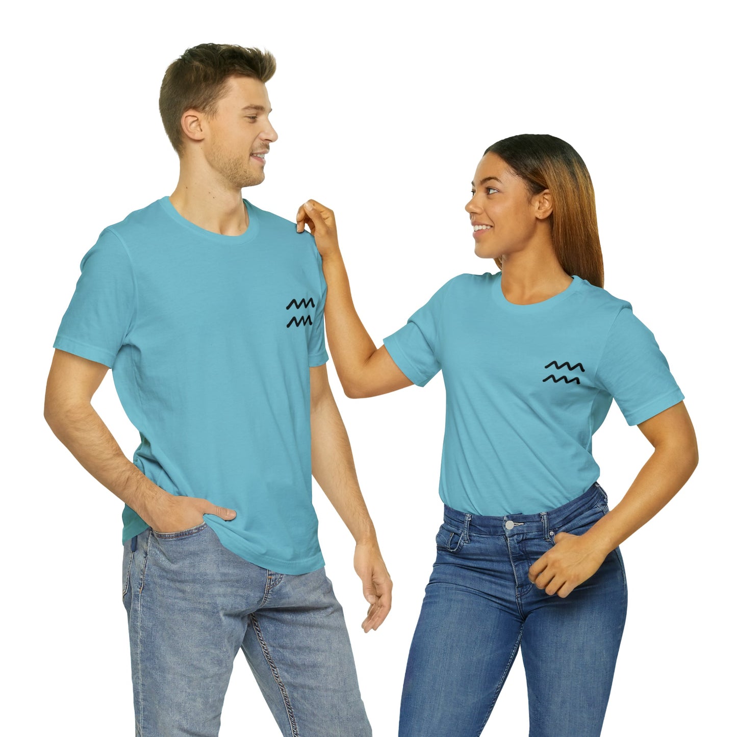 Aquarius Simple Unisex Jersey Short Sleeve Tee - Witcheasy