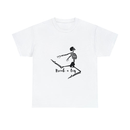 Break a Leg Skeleton Dance Unisex Heavy Cotton Tee - Witcheasy