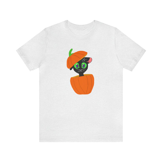 Cat in Pumpkin Unisex Jersey Short Sleeve Tee - Witcheasy