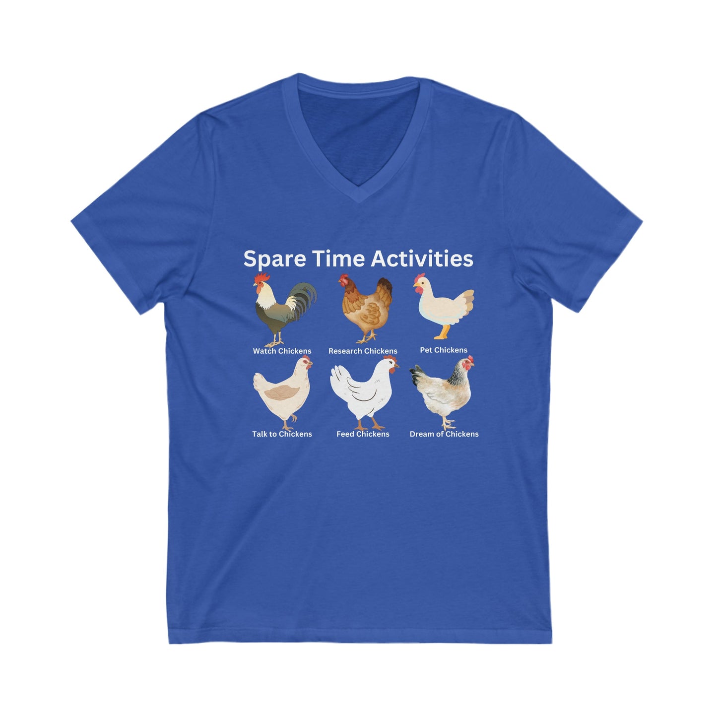 Chicken Activities V-Neck Tee - Witcheasy