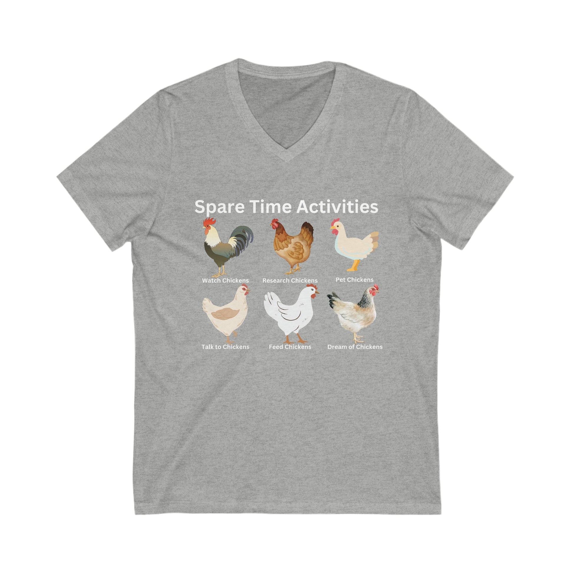 Chicken Activities V-Neck Tee - Witcheasy