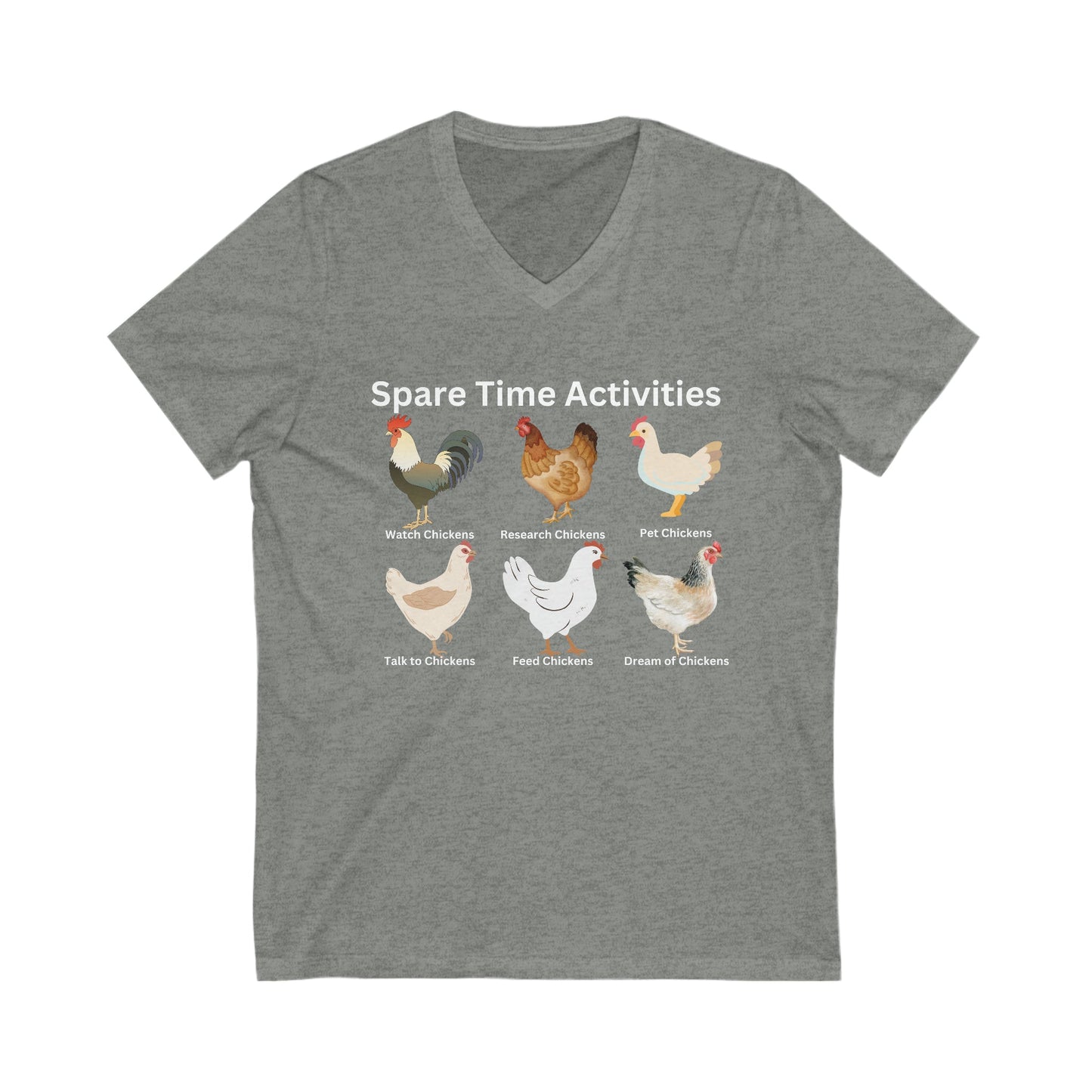 Chicken Activities V-Neck Tee - Witcheasy