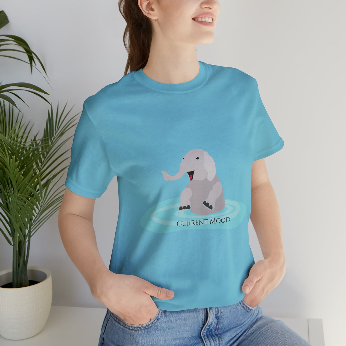 Current Mood Bathing Elephant Unisex Jersey Short Sleeve Tee - Witcheasy