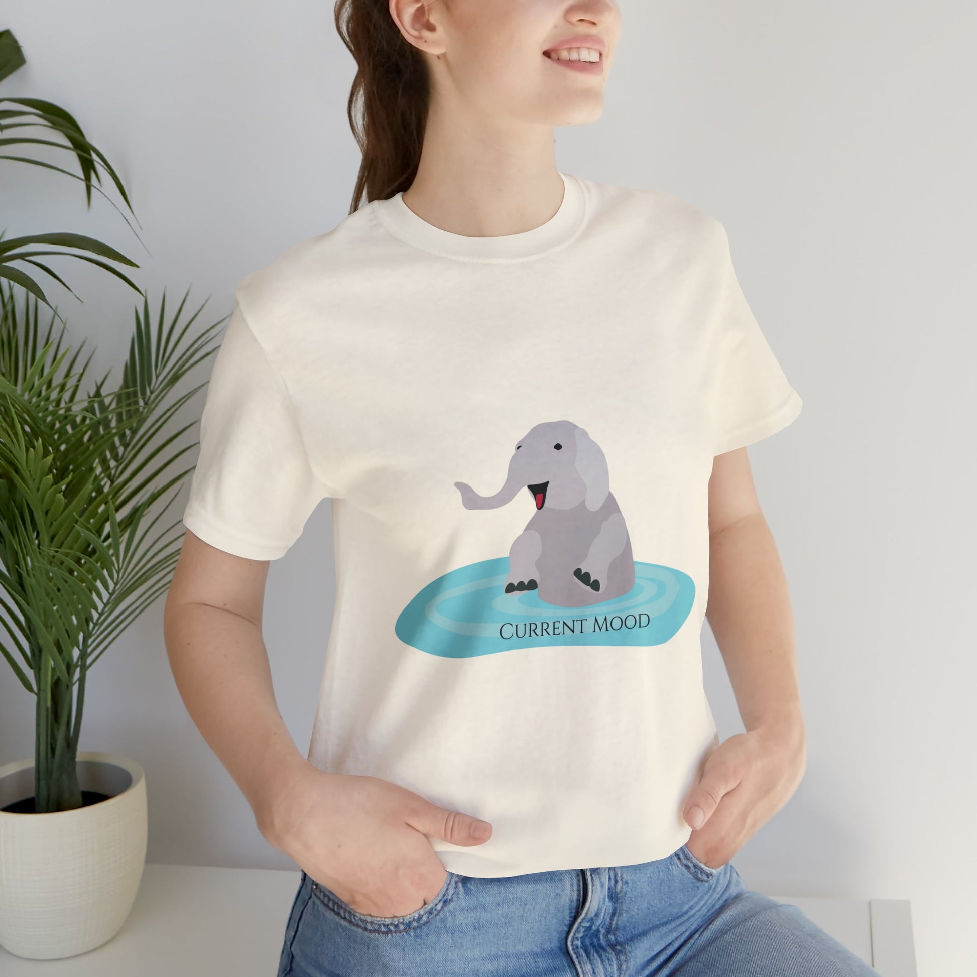 Current Mood Bathing Elephant Unisex Jersey Short Sleeve Tee - Witcheasy