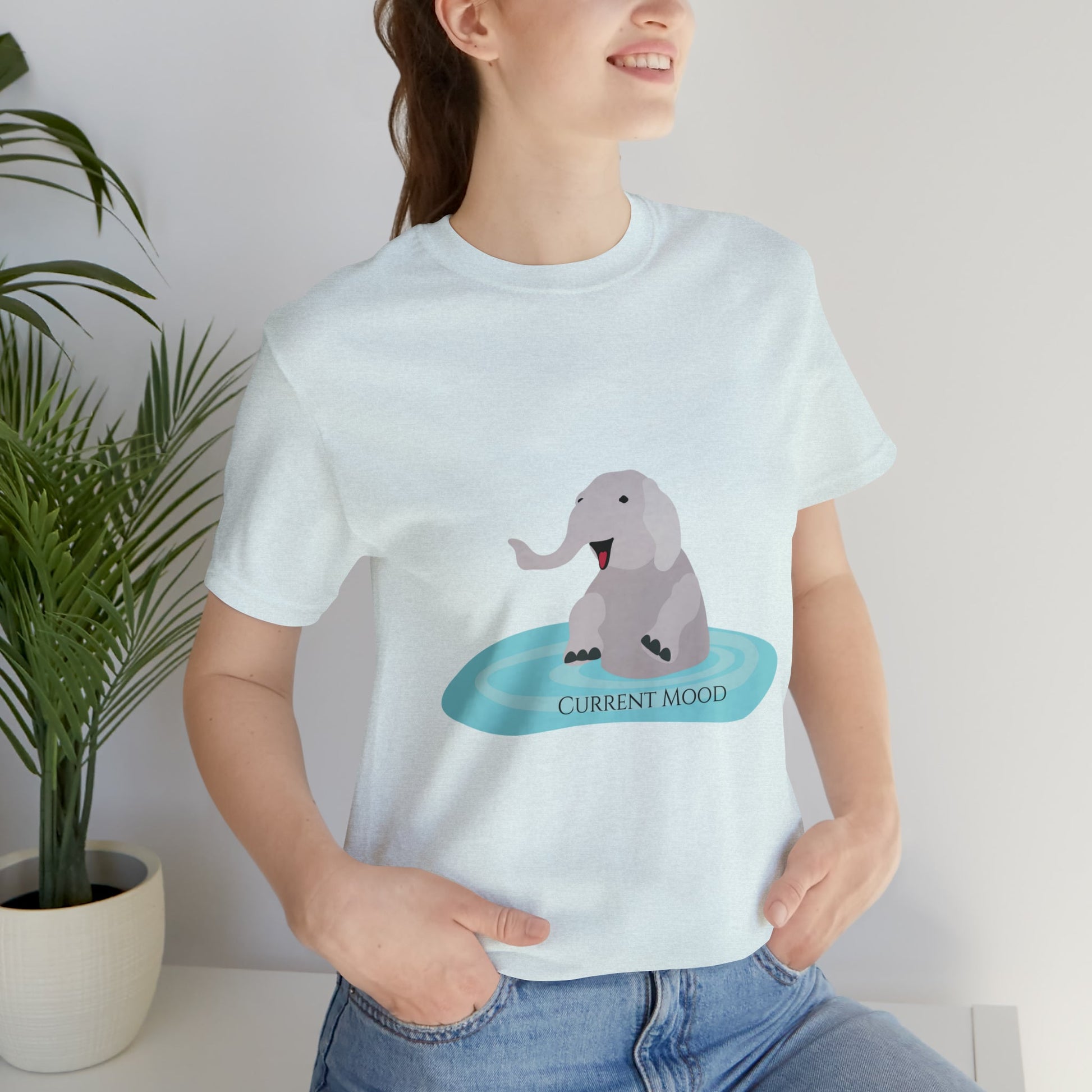 Current Mood Bathing Elephant Unisex Jersey Short Sleeve Tee - Witcheasy