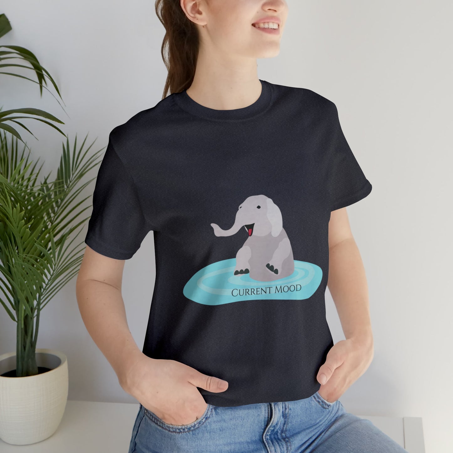 Current Mood Bathing Elephant Unisex Jersey Short Sleeve Tee - Witcheasy