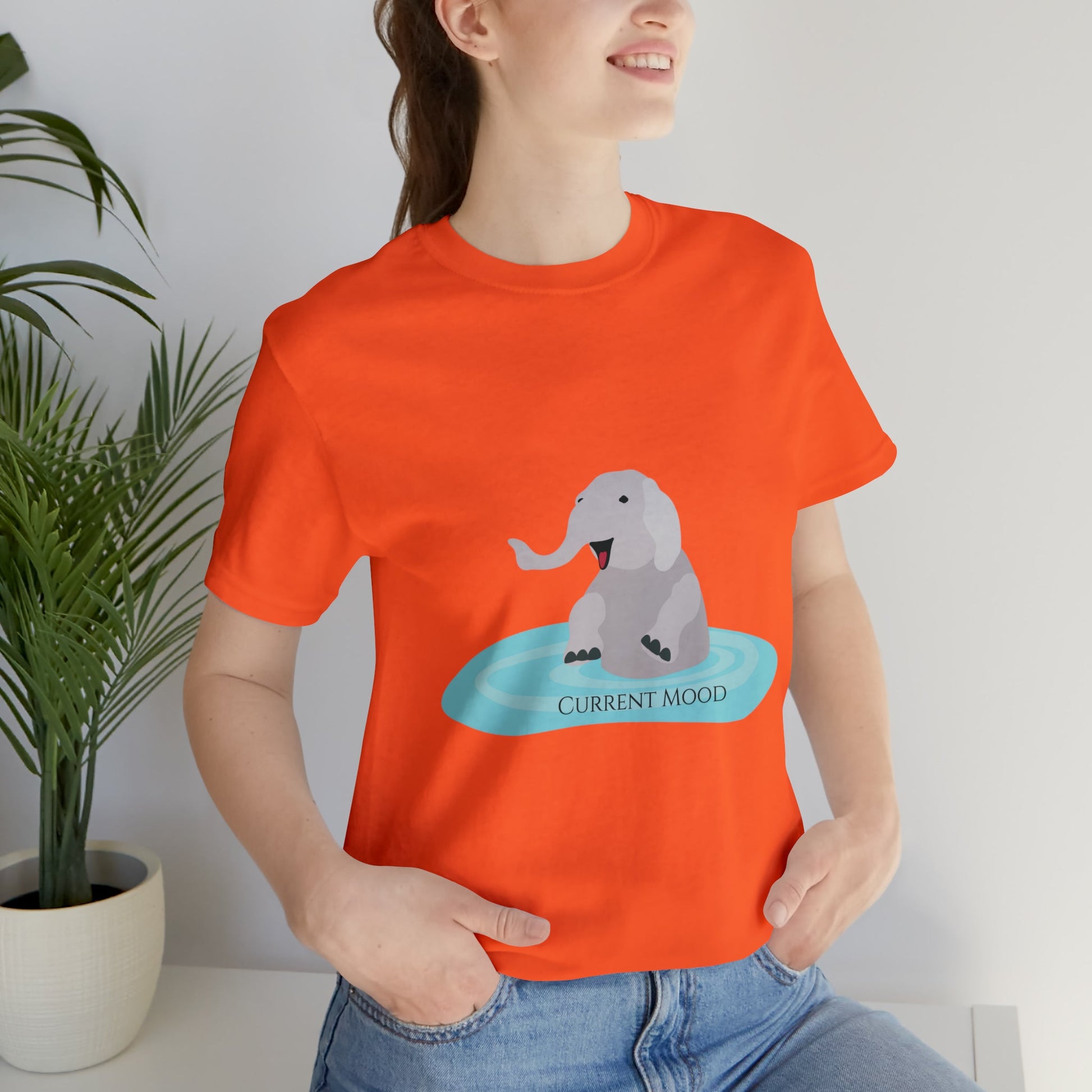 Current Mood Bathing Elephant Unisex Jersey Short Sleeve Tee - Witcheasy